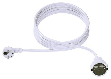 Hálózati hosszabbítókábel, fehér, 5 m, HO5VV-F 3 G 1,5 mm², Bachmann 341286 2. kép