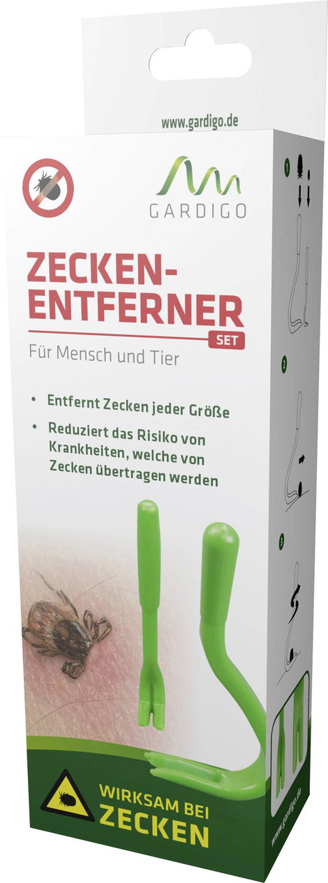 Kullancskiszedő csipesz készlet, zöld, Gardigo Tick Remover 7. kép