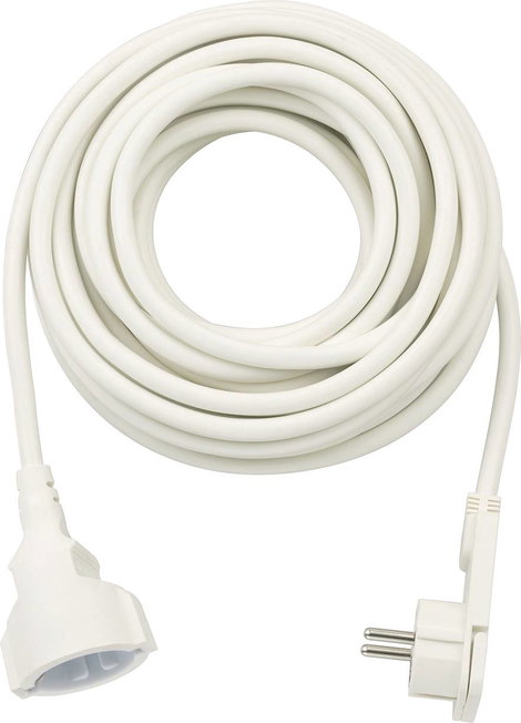 Lapos dugós hálózati hosszabbítókábel, 10 m, fehér, H05VV-F 3G 1,5 mm², Brennenstuhl 1168980210