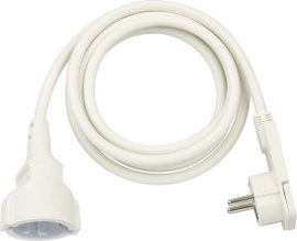 Lapos dugós hálózati hosszabbítókábel, 2 m, fehér, H05VV-F 3G 1,5 mm², Brennenstuhl 1168980220