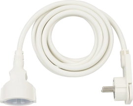 Lapos dugós hálózati hosszabbítókábel, 3 m, fehér, H05VV-F 3G 1,5 mm², Brennenstuhl 1168980230