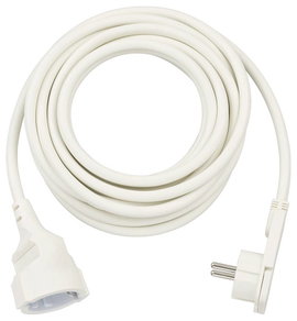 Lapos dugós hálózati hosszabbítókábel, 5 m, fehér, H05VV-F 3G 1,5 mm², Brennenstuhl 1168980250