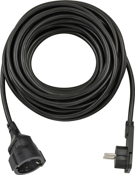Lapos dugós hálózati hosszabbítókábel, 10 m, fekete, H05VV-F 3G 1,5 mm², Brennenstuhl 1168980010
