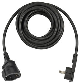 Lapos dugós hálózati hosszabbítókábel, 5 m, fekete, H05VV-F 3G 1,5 mm², Brennenstuhl 1168980050