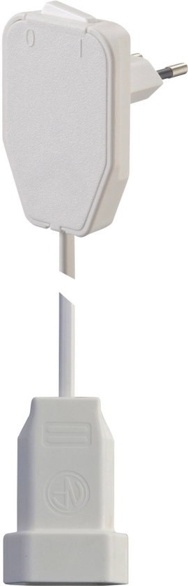 Lapos euró dugós hálózati hosszabbítókábel, 0,8 m, fehér, H03VVH2-F 2X 0,75 mm², NVB 104579