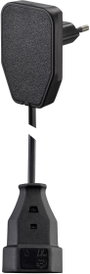 Lapos euró dugós hálózati hosszabbítókábel, 5 m, fekete, H03VVH2-F 2X 0,75 mm², NVB 104571 bélyegkép