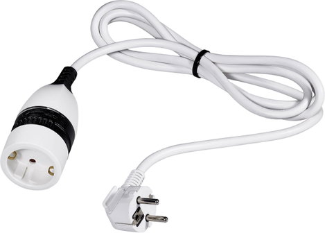 Hálózati hosszabbítókábel, kapcsolós, fehér, 1,4 m, HO5VV-F 3 G 1,5 mm², Segula 50133 2. kép