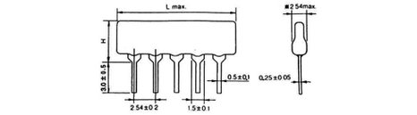 Vastagréteg ellenállás 4.7 kΩ THT SIP-5 0.125 W TANCAP SIP-A05-472G 1 db 2. kép