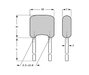 TANCAP CT4-0805Y223M101C1 Kerámia kondenzátor THT 22 nF 50 V 20 % (Sz x Ma) 4.2 mm x 25 mm 1 db 3. bélyegkép