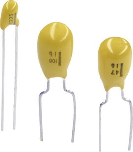 Tantál kondenzátor THT, RM 2,5 mm 4.7 µF 35 V 20 % (Sz x Ma) 5.5 x 14 mm TANCAP CA42-475M035AB