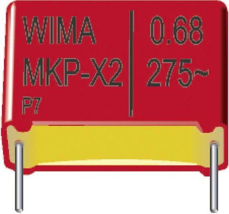 MKP fóliakondenzátor, radiális, álló 2200 pF 250 V/DC 10 % RM 7,5 mm 10 x 4 x 9 mm Wima MKP 10 2200p