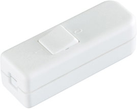 interBär 1 pólusú zsinórkapcsoló, 6 A 250 V/AC, fehér