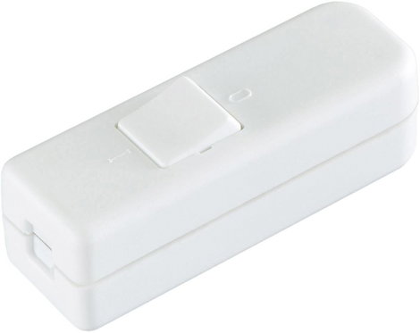 interBär 1 pólusú zsinórkapcsoló, 6 A 250 V/AC, fehér