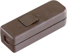 interBär 1 pólusú zsinórkapcsoló, 6 A 250 V/AC, barna