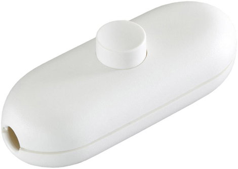 interBär 1 pólusú zsinórkapcsoló, 2 A 250 V/AC, fehér (fehér)