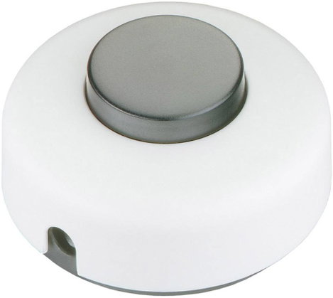 interBär 1 pólusú lábkapcsoló, 2 A 250 V/AC, fekete (fehér)