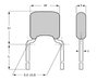 TANCAP CT4-0805Y334M500A1 Kerámia kondenzátor THT 330 nF 50 V 20 % (Sz x Ma) 4.2 mm x 25 mm 1 db 2. bélyegkép