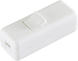 interBär 2 pólusú zsinórkapcsoló, 10 A 250 V/AC, fehér