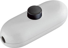 interBär 1 pólusú zsinórkapcsoló, 2 A 250 V/AC, fekete (fehér)