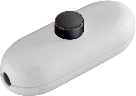 interBär 1 pólusú zsinórkapcsoló, 2 A 250 V/AC, fekete (fehér)