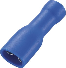 Lapos csúszósaru hüvely 4,8 x 0,8 mm, szigetelt, kék, 50 db, Tru Components 737840