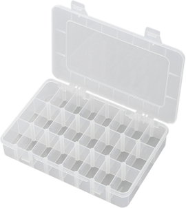Üres szortimentáló doboz, max. 24 rekesz, Tru Components