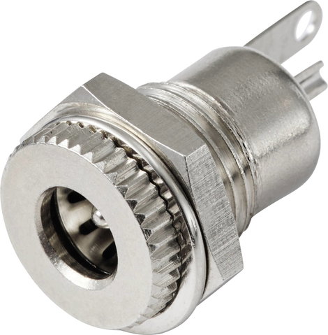 Kisfeszültségű csatlakozó Alj, beépíthető, függőleges 5.5 mm 2.1 mm TRU COMPONENTS 1 db