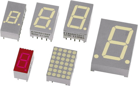 LED kijelző zöld 19x10,1x6,1mm A 2. kép