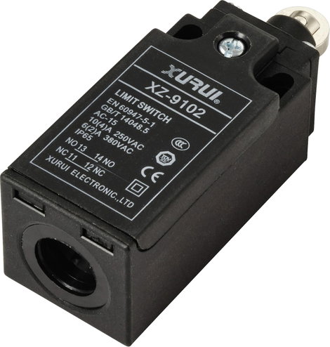 Végálláskapcsoló 250 V/AC 10 A Hengeres dugattyú Nyomó TRU COMPONENTS XZ-9/102 IP65 1 db