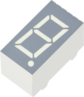 LED kijelző  zöld 14x7,5x8,5mm A