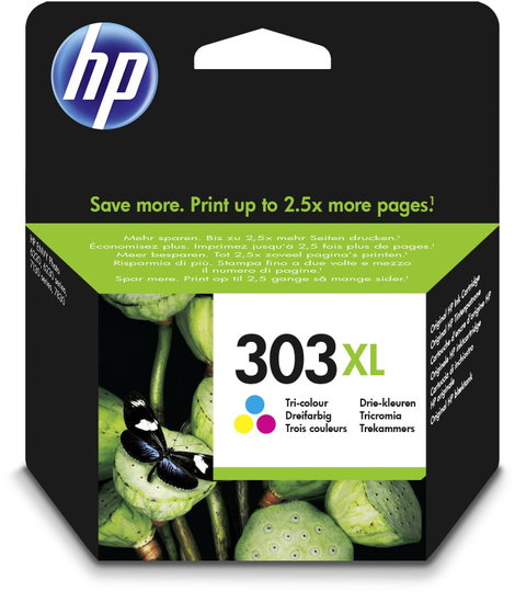 HP Tinta 303XL Eredeti Cián, Bíbor, Sárga T6N03AE