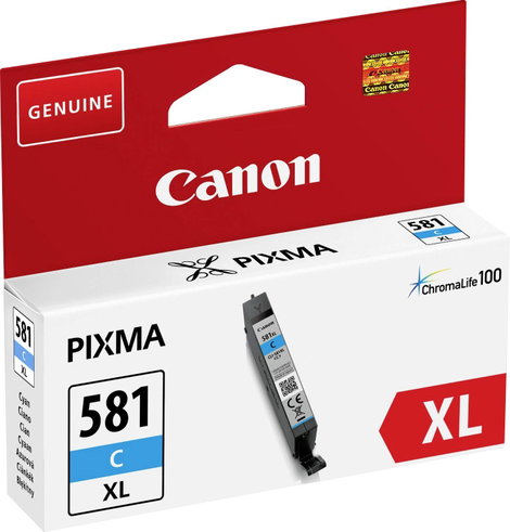 Canon Tinta CLI-581C XL Eredeti Cián 2049C001 2. kép