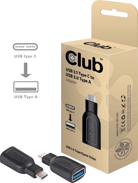 club3D USB 3.0 Átalakító [1x USB-C® dugó - 1x USB 3.2 Gen 1 A alj] CAA-1521 2. kép