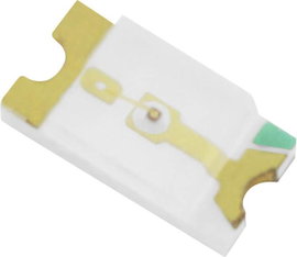 SMD LED 1206 zöld 40 mcd 120 ° 20 mA 2.4 V HuiYuan