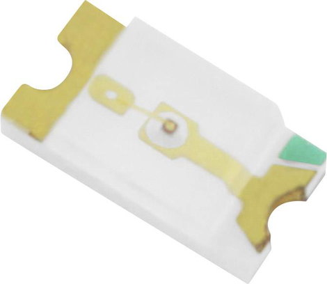SMD LED 1206 zöld 40 mcd 120 ° 20 mA 2.4 V HuiYuan