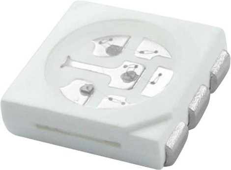 SMD LED 5050 fehér 120 ° 20 mA 3.4 V HuiYuan