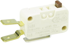 Cherry miniatűr karos mikrokapcsoló, 250V/AC, 1 váltó, csúszósarus, D459-V3RA