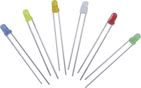 LED kivezetéssel sárga kerek 3 mm 1560 mcd 60 ° 20 mA Thomsen