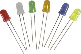 LED kivezetéssel Narancs kerek 5 mm 900 mcd 130 ° 3.3 V Thomsen