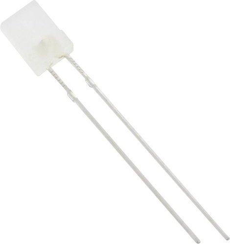 LED kivezetéssel fehér derékszögű 2 x 5 mm 1250 mcd 120 ° 20 mA HuiYuan