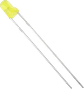 LED kivezetéssel sárga kerek 3 mm 275 mcd 60 ° 20 mA HuiYuan