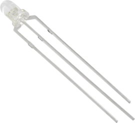 LED kivezetéssel piros, kék kerek 5 mm 1250 mcd, 1600 mcd 35 ° 20 mA HuiYuan