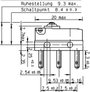 Szubminiatűr mikrokapcsoló, egyenes, 250 V/AC 10 A 1x BE/(BE), ZF DC2C-L1AA 2. bélyegkép