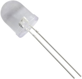 LED kivezetéssel zöld kerek 10 mm 1200 mcd 25 ° 20 mA 2.1 V HuiYuan