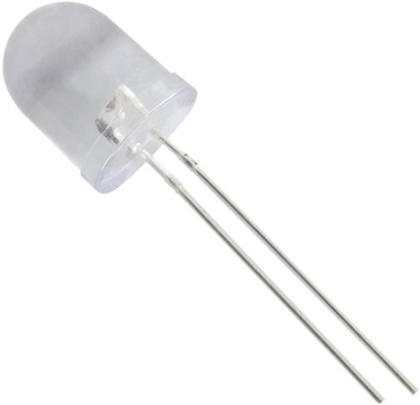 LED kivezetéssel zöld kerek 10 mm 1200 mcd 25 ° 20 mA 2.1 V HuiYuan