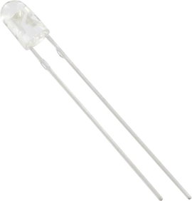 LED kivezetéssel piros ovális 3 mm 540 mcd 70 °, 30 ° 20 mA HuiYuan