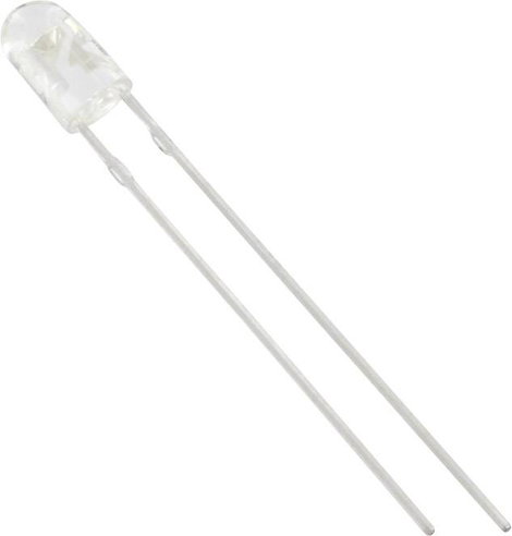 LED kivezetéssel piros ovális 3 mm 540 mcd 70 °, 30 ° 20 mA HuiYuan