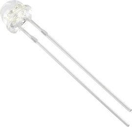 LED kivezetéssel piros harang forma 5 mm 625 mcd 100 ° 20 mA HuiYuan