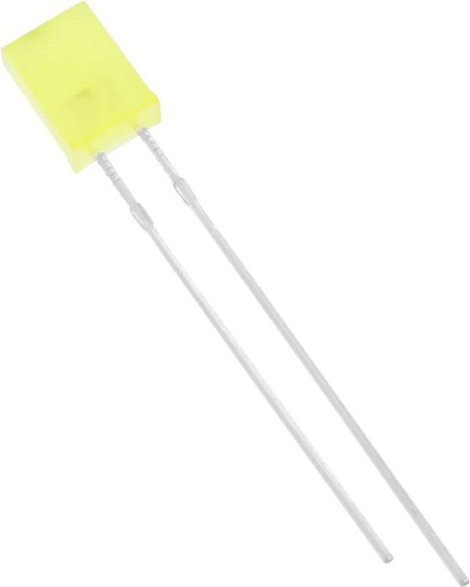 LED kivezetéssel sárga derékszögű 2 x 5 mm 150 mcd 120 ° 20 mA HuiYuan