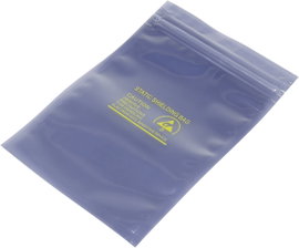 Simítózáras ESD árnyékoló tasak 100 x 152 mm, ezüst-kék, TRU Components 490148